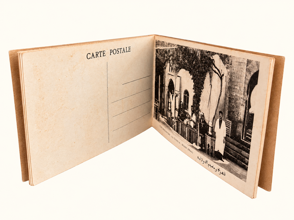 Vintage Paper Postcard Booklet from Cafe-Restaurant des Oudayas
