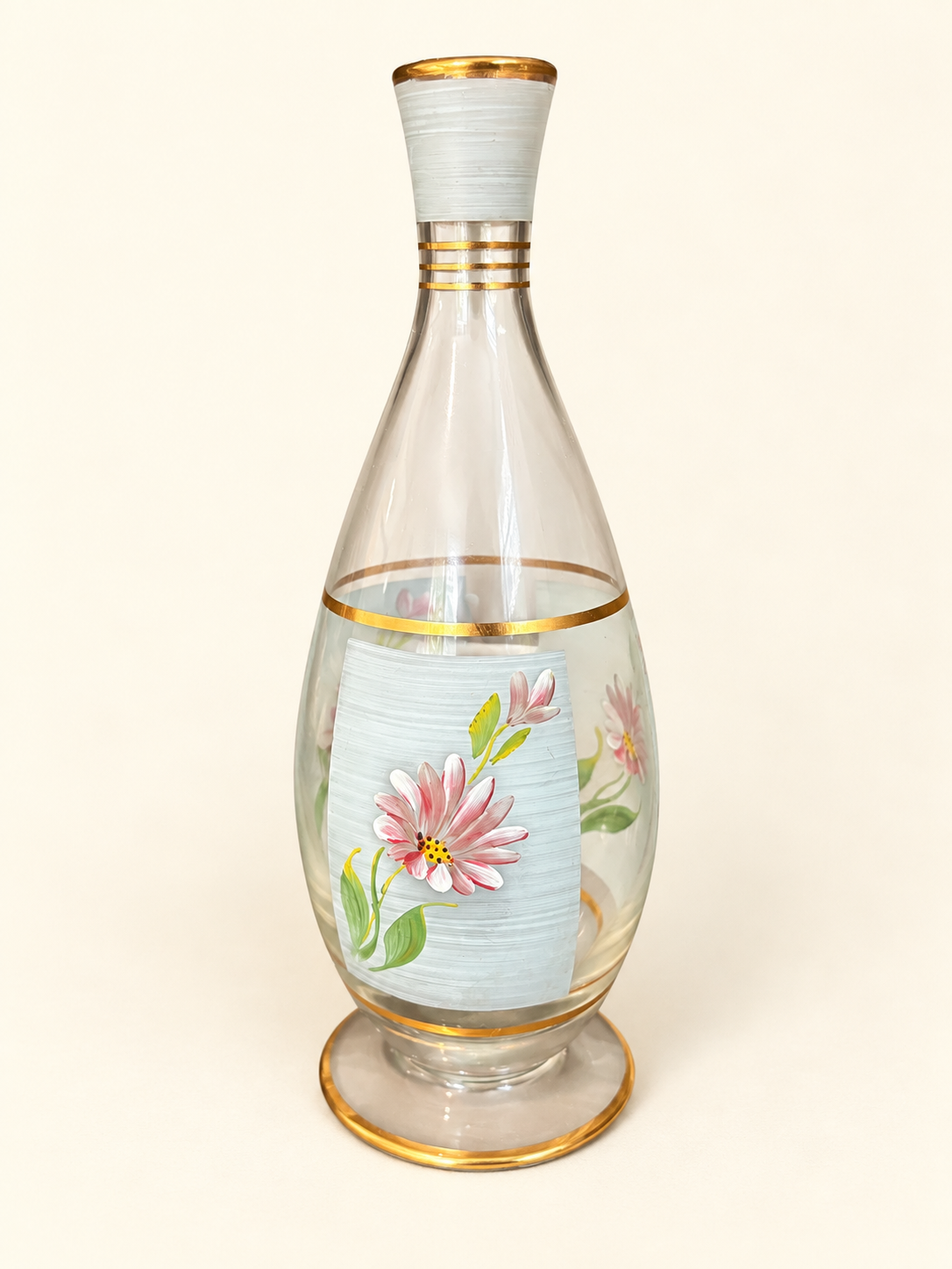 Hand Painted Glass Decanter