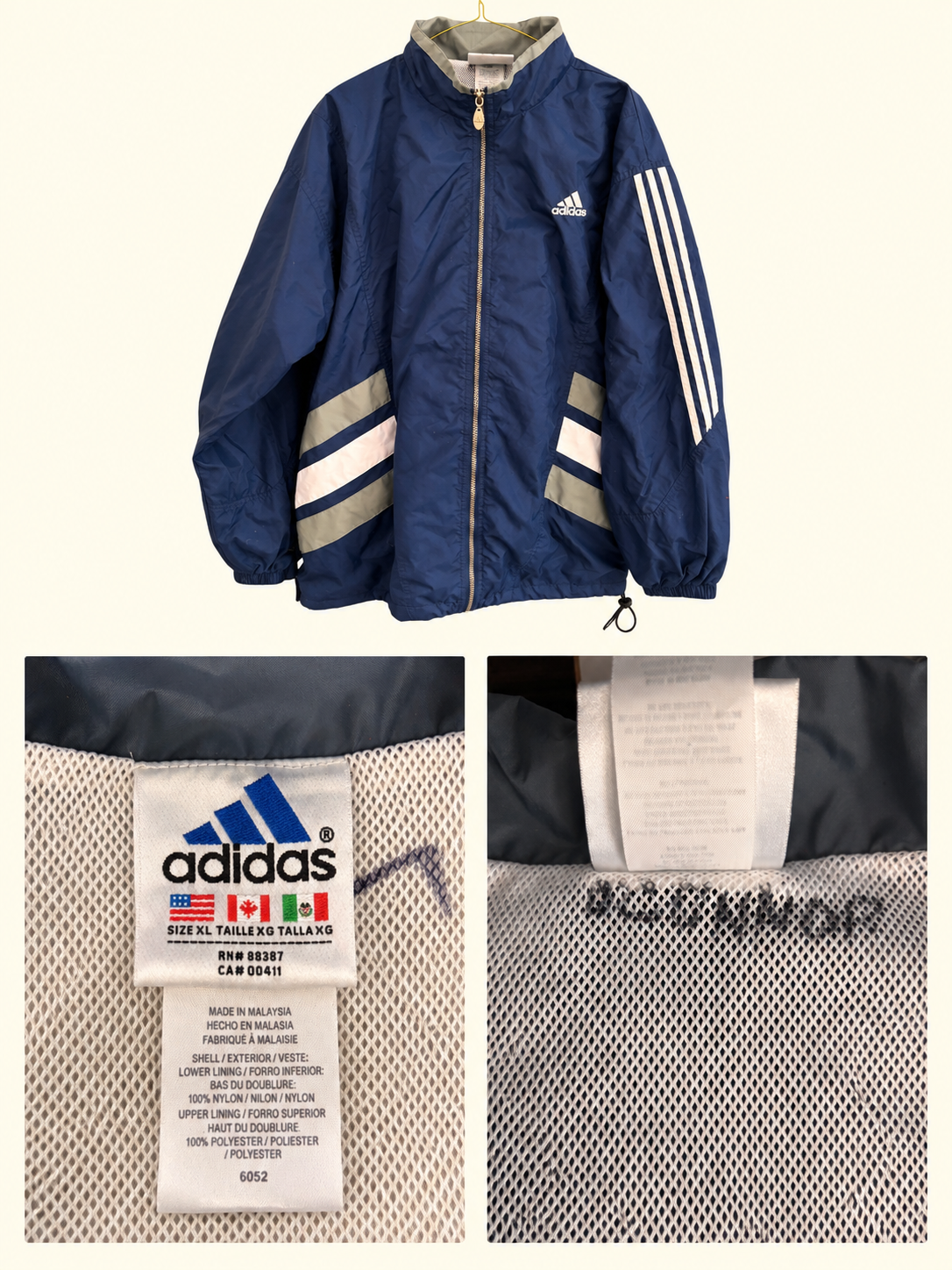 1990s Adidas Nylon Windbreaker