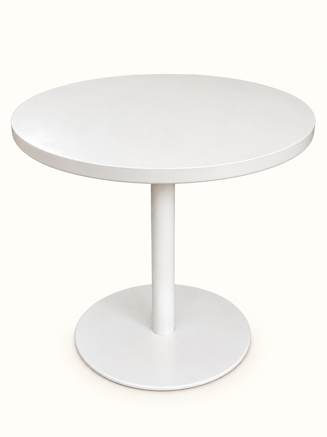 White Round Pedestal Bistro Table