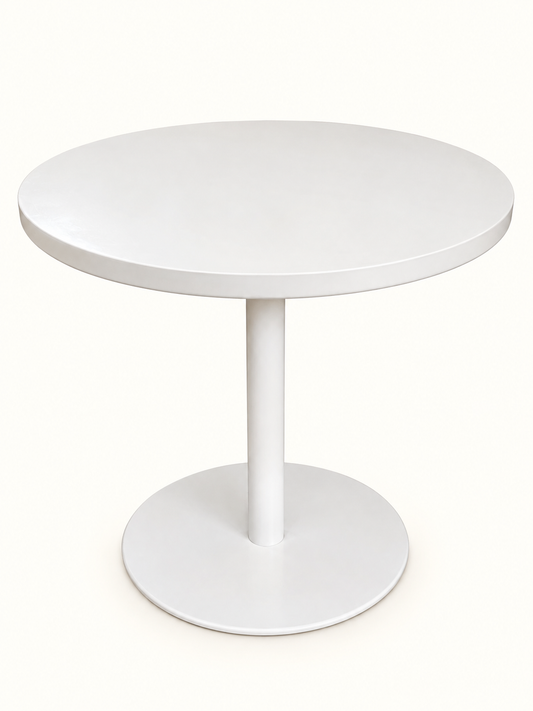 White Round Pedestal Bistro Table