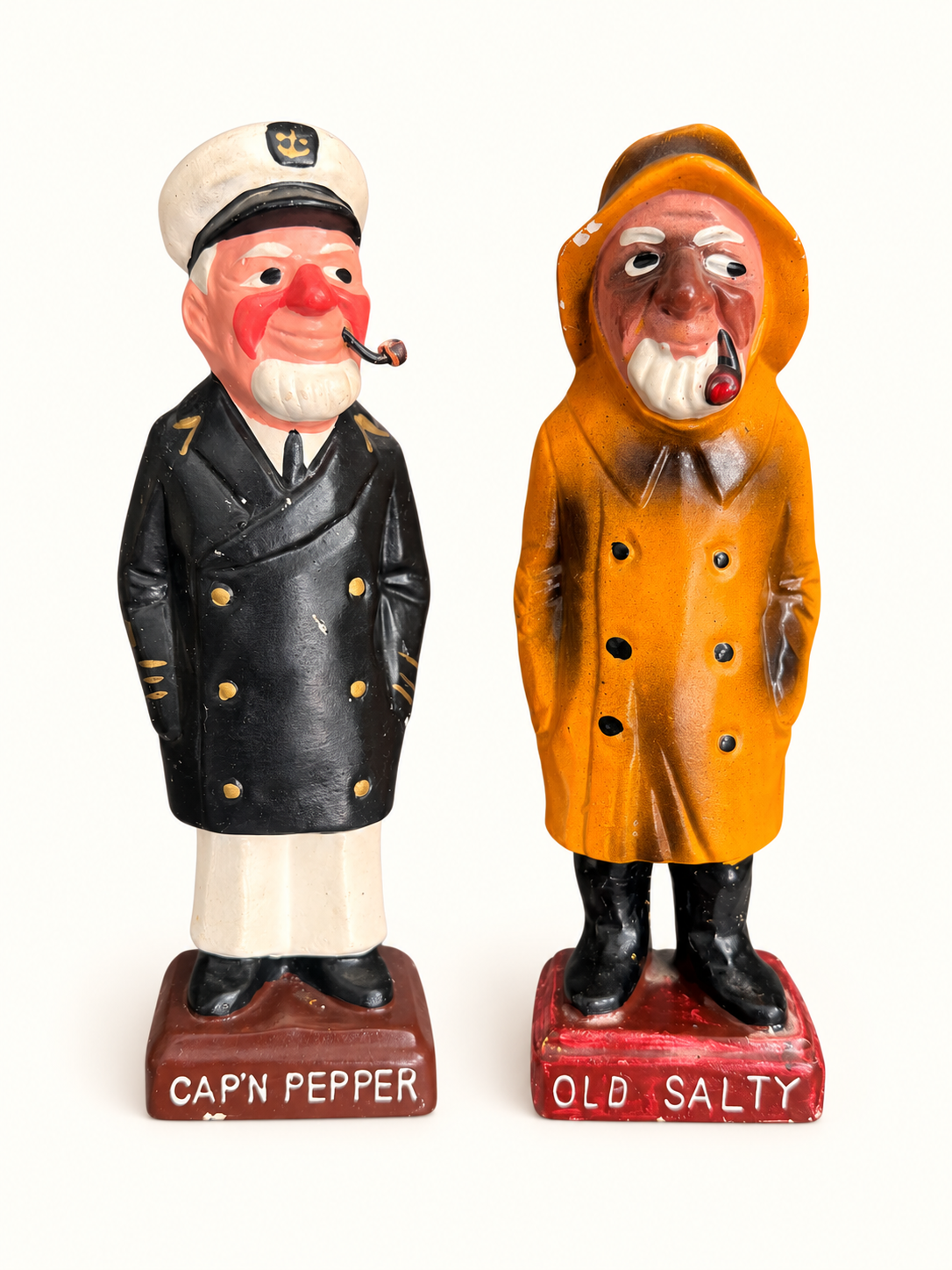 Vintage "Cap'n Pepper" and "Old Salty" Salt and Pepper Shaker Set