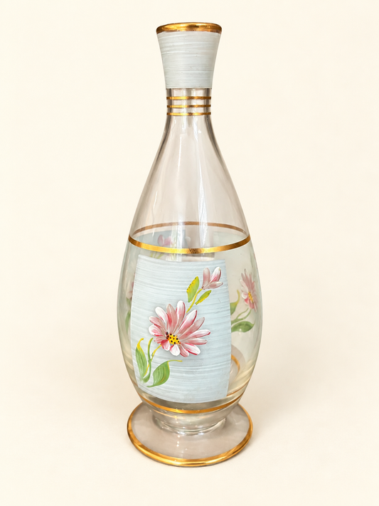 Hand Painted Glass Decanter