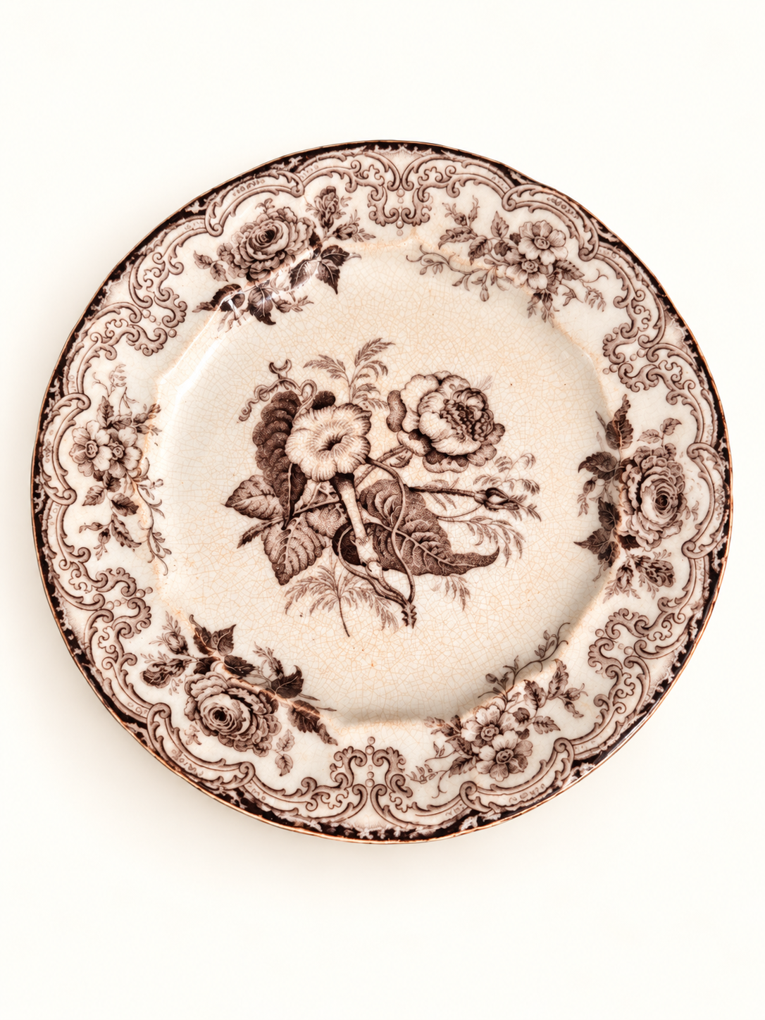 Vintage Ceramic Plate by Edward Challinor 19th Century