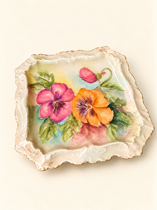 Antique Hand Painted Porcelain Dish