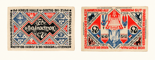 25 Mark Fabric Emergency Money Note 1921
