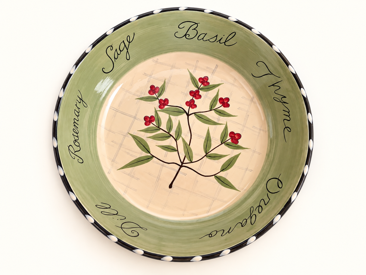Certified International Serving Bowl in "Culinary Herbs" Pattern