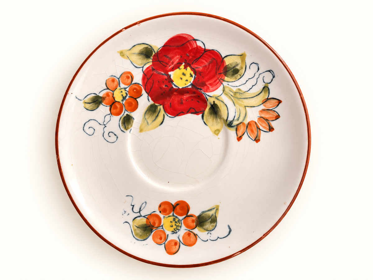 Hand Painted Ceramic Saucer