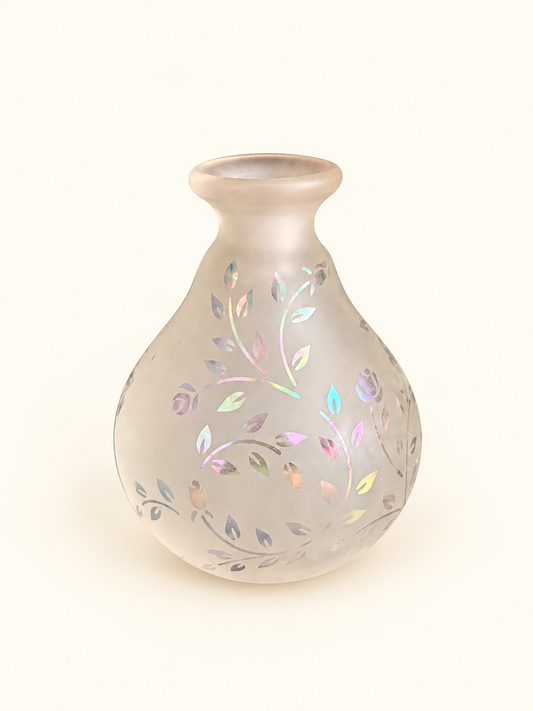 Small Frosted Glass Bud Vase