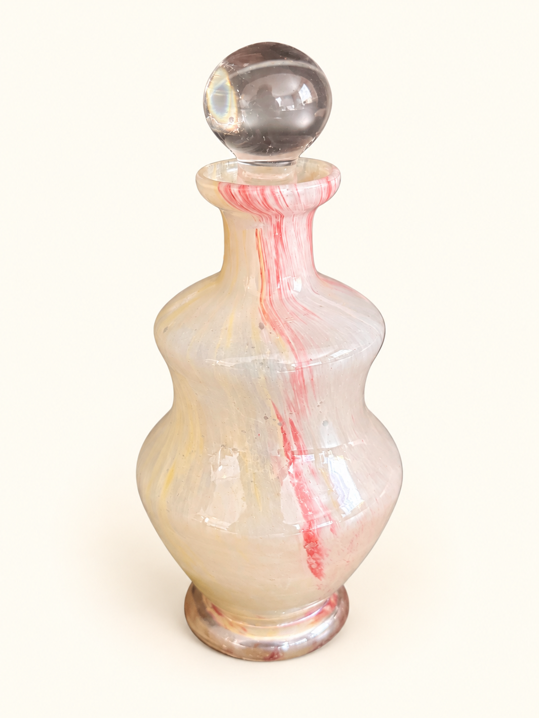 Vintage Glass Perfume Bottle w/ Stopper