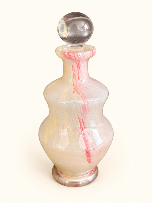 Vintage Glass Perfume Bottle w/ Stopper