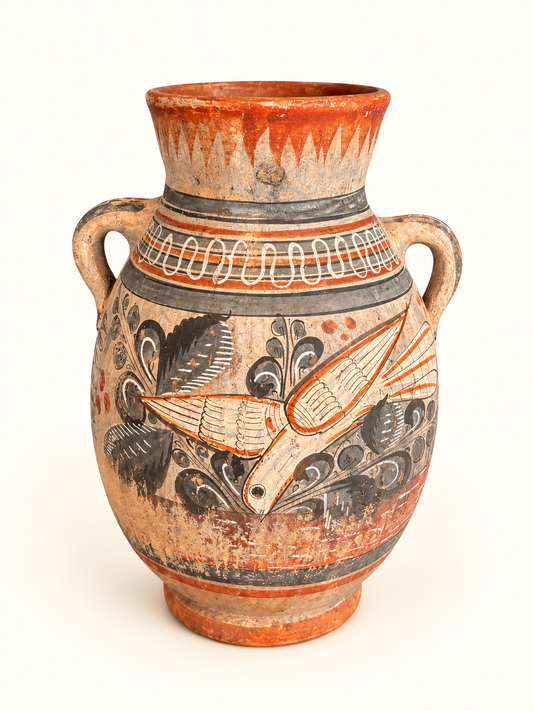 Vintage Handpainted Clay Pottery