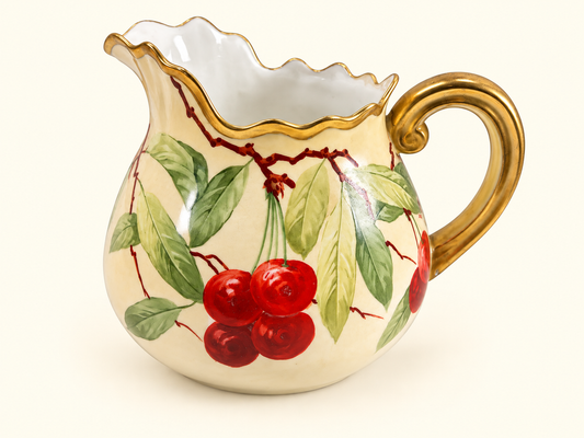 Antique Hand Painted Porcelain Pitcher
